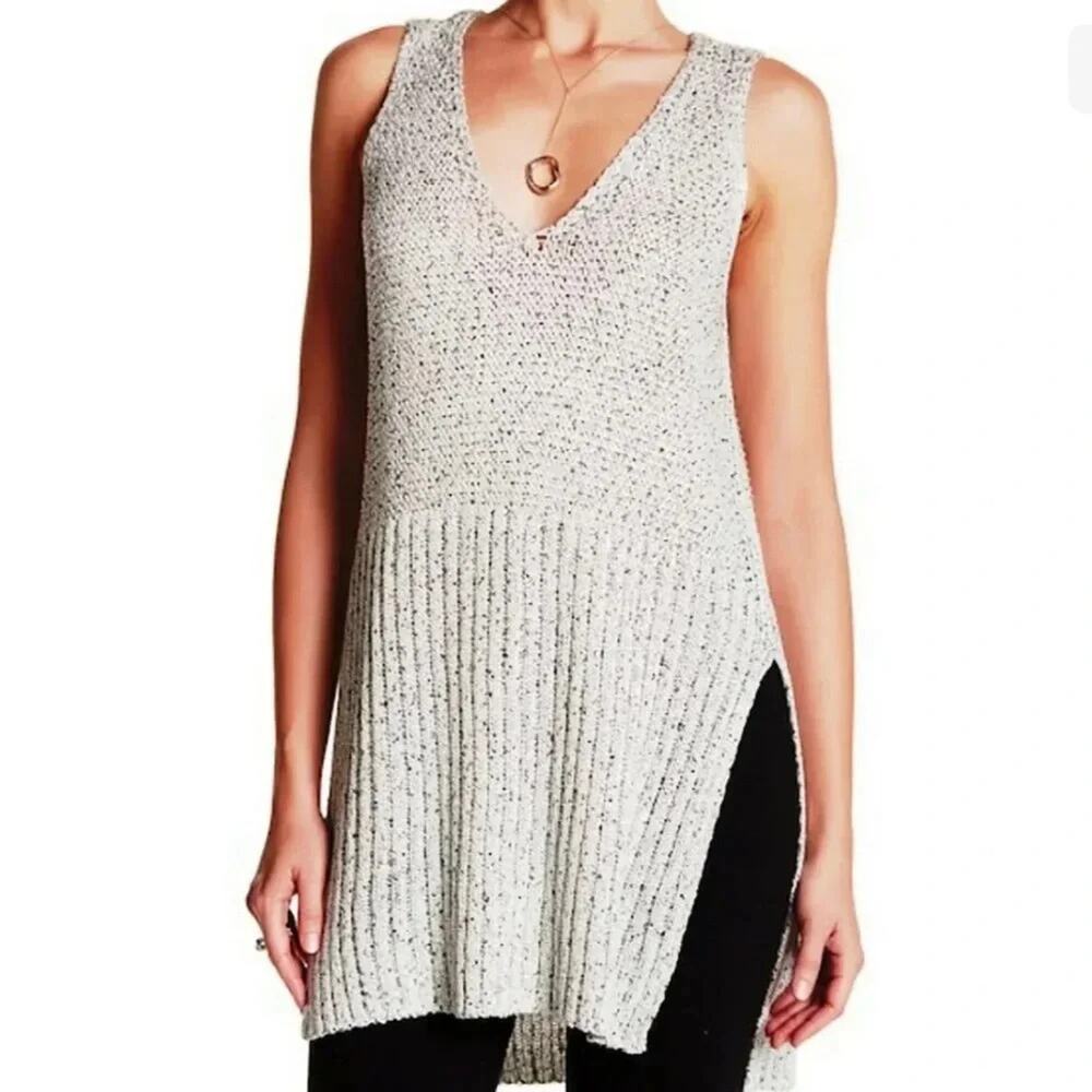 ASTR The Label Marled Sweater Sleeveless Top Size S